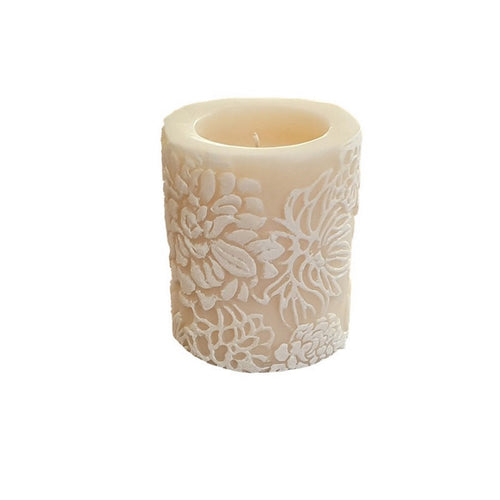 natural light co japanese chrysanthemum pillar candle
