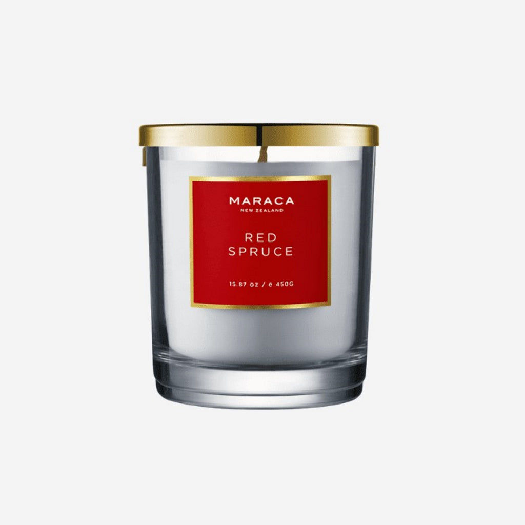 maraca red spruce jar candle