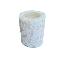 natural light company damask  pillar candle 