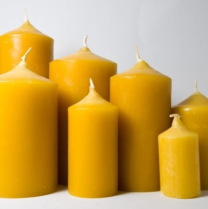 new zealand beeswax pillar candles