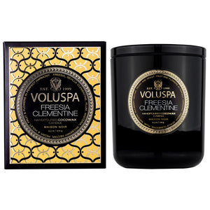 voluspa maison noir classic glass jar candle freesia clementine fragrance