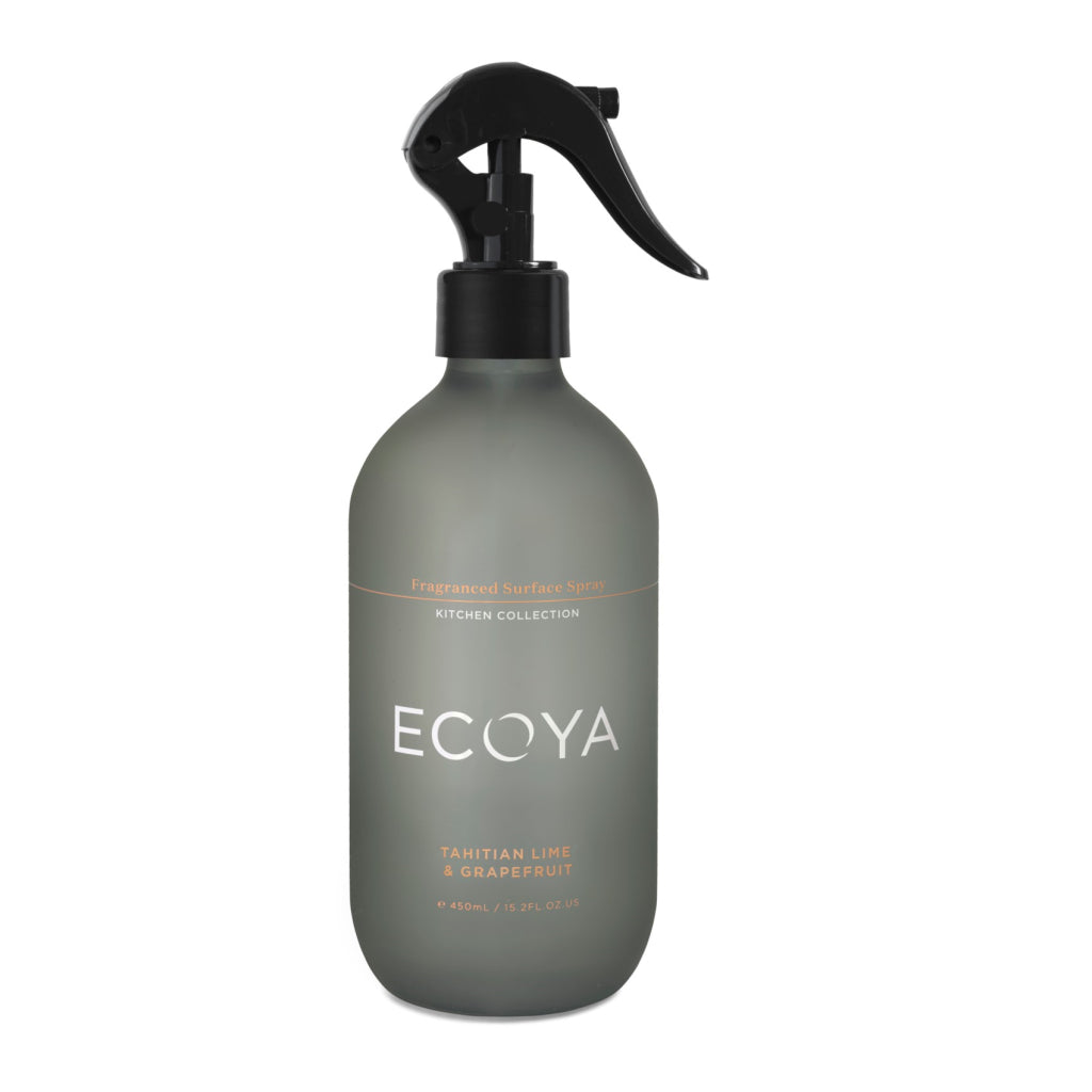 ecoya fragranced kitchen surface spray lime grapefruit